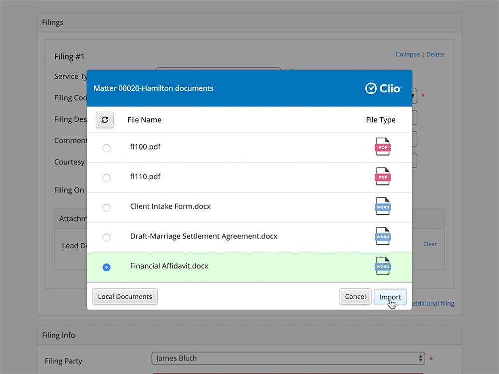 clio-choose-documents