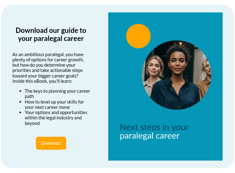 Download our guide to your paralegal career &nbsp;